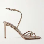 Love Struck 85 Crystal-embellished Metallic Leather Sandals Thumbnail 1