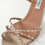 Love Struck 85 Crystal-embellished Metallic Leather Sandals Thumbnail 2