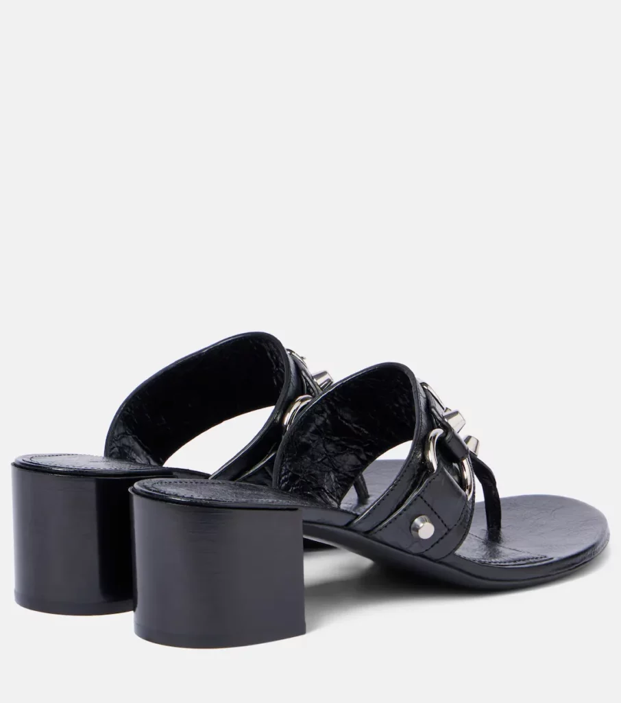 City 50 Studded Leather Thong Sandals Full Size Image 2