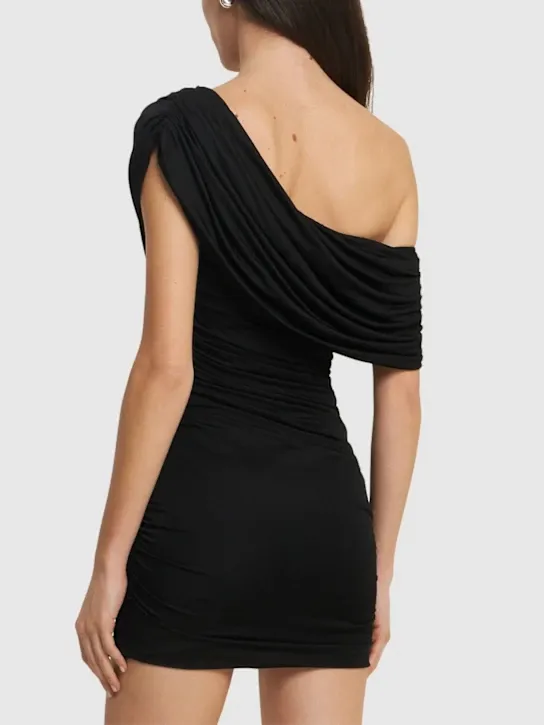 Draped Jersey Sable Dress Full Size Image 4