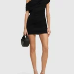 Draped Jersey Sable Dress Thumbnail 1