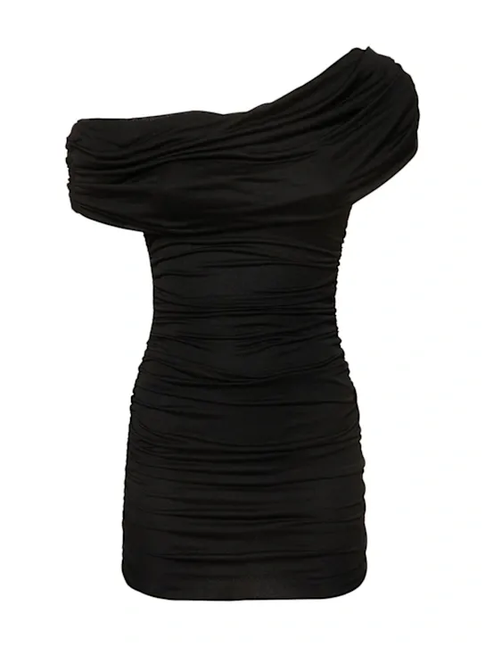 Draped Jersey Sable Dress Full Size Image 2