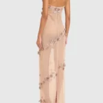 Embroidered Tulle Long Dress Thumbnail 5