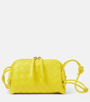 BOTTEGA VENETA Concert Intrecciato Leather Shoulder Bag