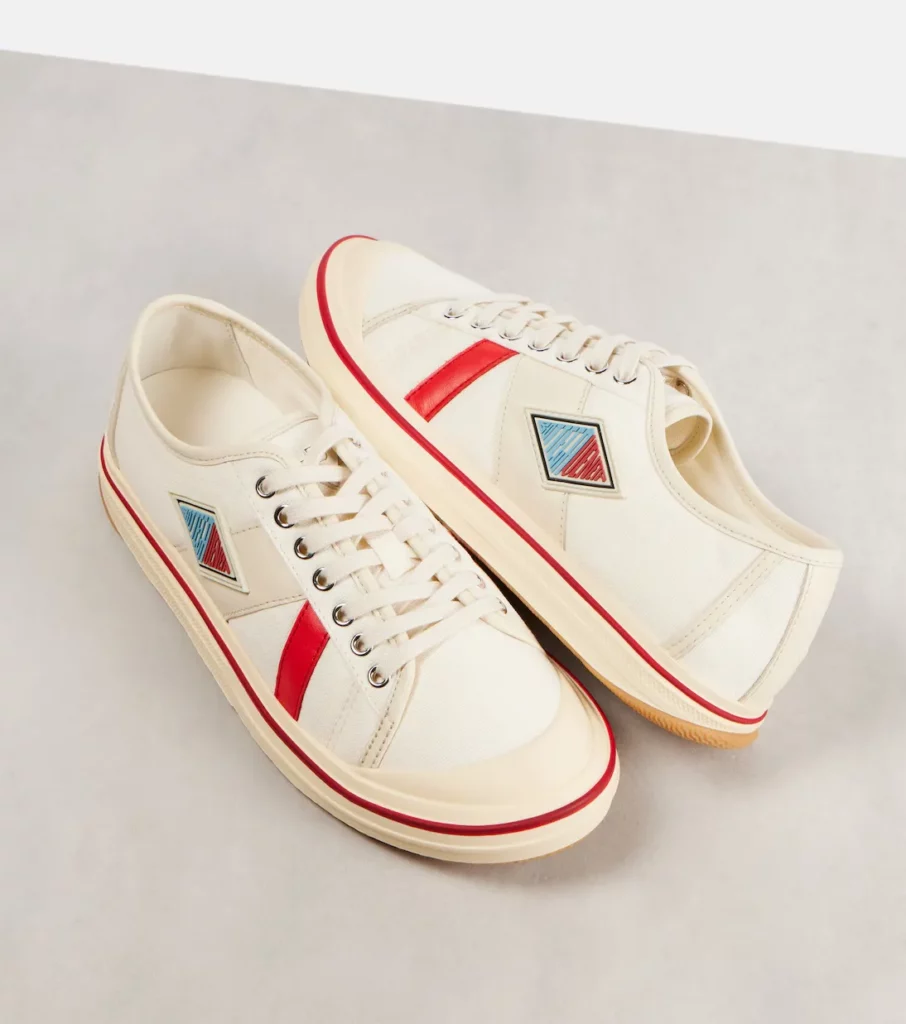 Eliot Leather and Canvas Sneakers Full Size Image 5