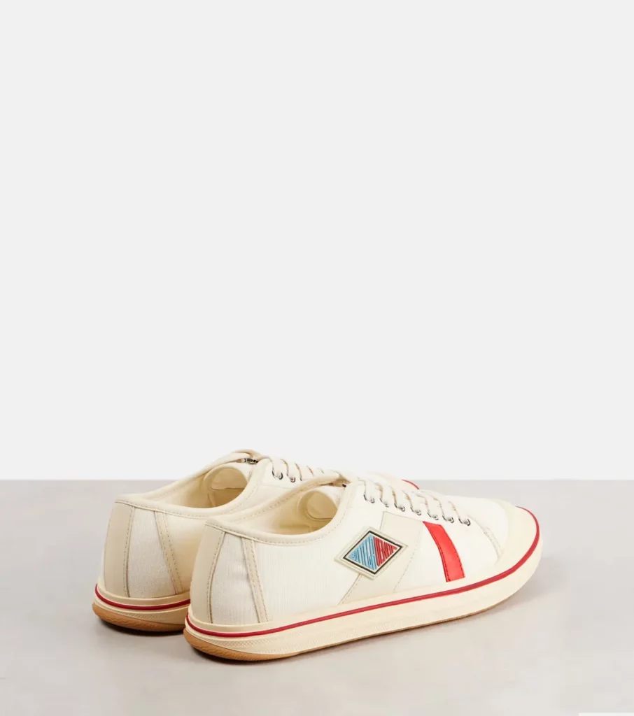 Eliot Leather and Canvas Sneakers Full Size Image 2