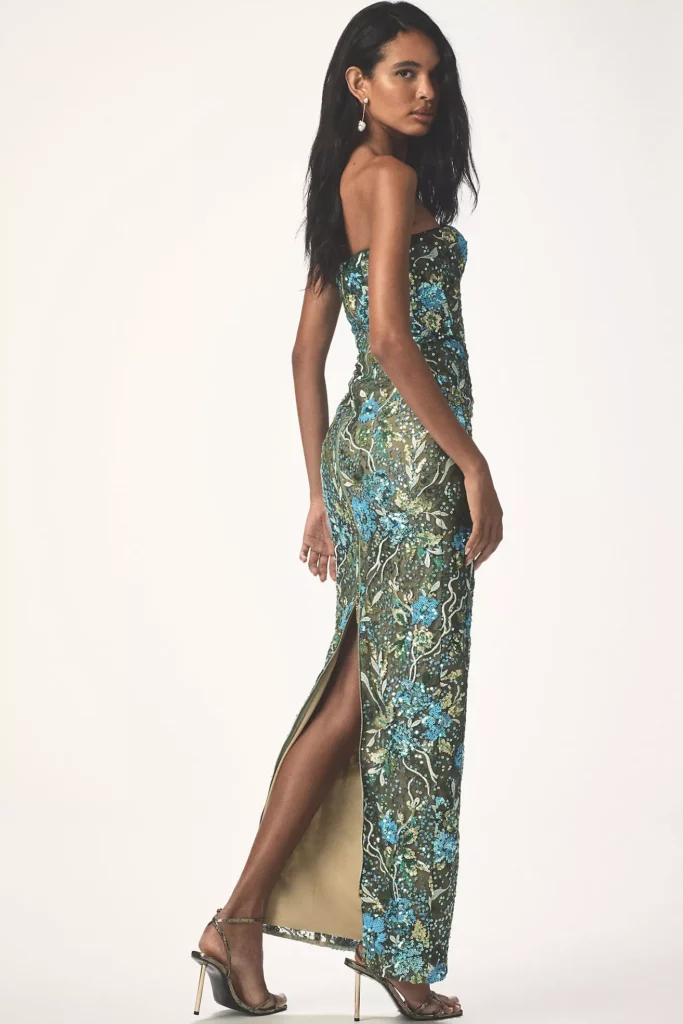 Strapless Sequin Dahlia Gown Full Size Image 2