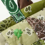 Cabas Maxi Embroidered Quilted Patchwork Printed Cotton Tote Thumbnail 3