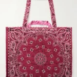 Cabas Maxi Embroidered Quilted Printed Cotton Tote Bag Thumbnail 3