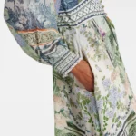 Printed Silk Crepe Maxi Dress Thumbnail 6