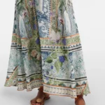 Printed Silk Crepe Maxi Dress Thumbnail 3