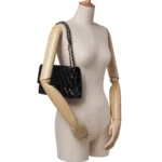 Medium Classic Patent Double Flap Shoulder Bag Thumbnail 2