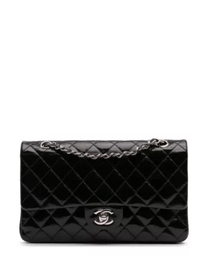 CHANEL PRE-OWNED Medium Classic Patent Double Flap Shoulder Bag