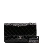 Medium Classic Patent Double Flap Shoulder Bag Thumbnail 4