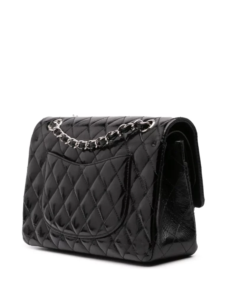 Medium Classic Patent Double Flap Shoulder Bag Full Size Image 3