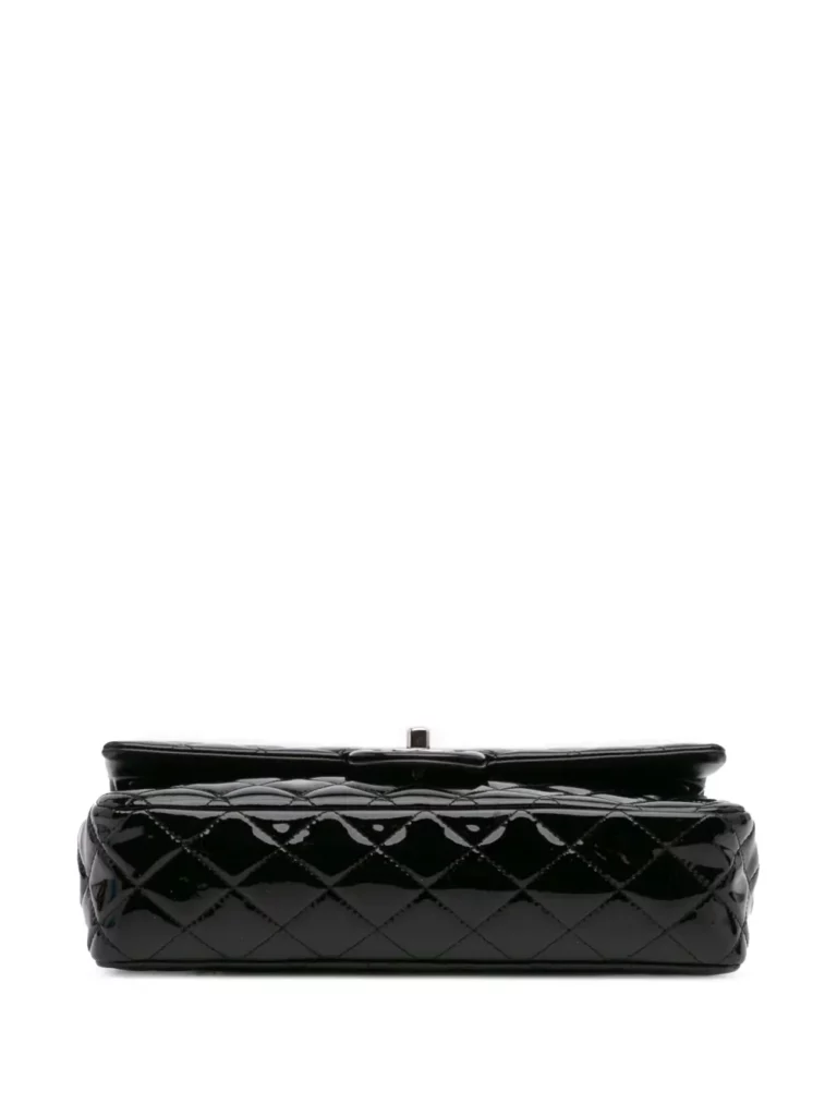 Medium Classic Patent Double Flap Shoulder Bag Full Size Image 4