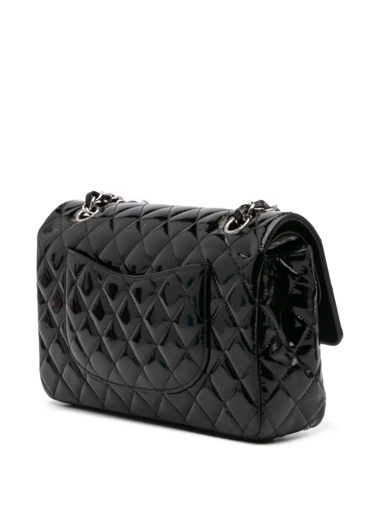 Medium Classic Patent Double Flap Shoulder Bag Full Size Image 6