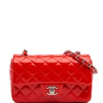 Mini Rectangular Classic Patent Single Flap Crossbody Bag Thumbnail 1