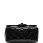 Mini Square Classic Patent So Black Single Flap Crossbody Bag Thumbnail 5