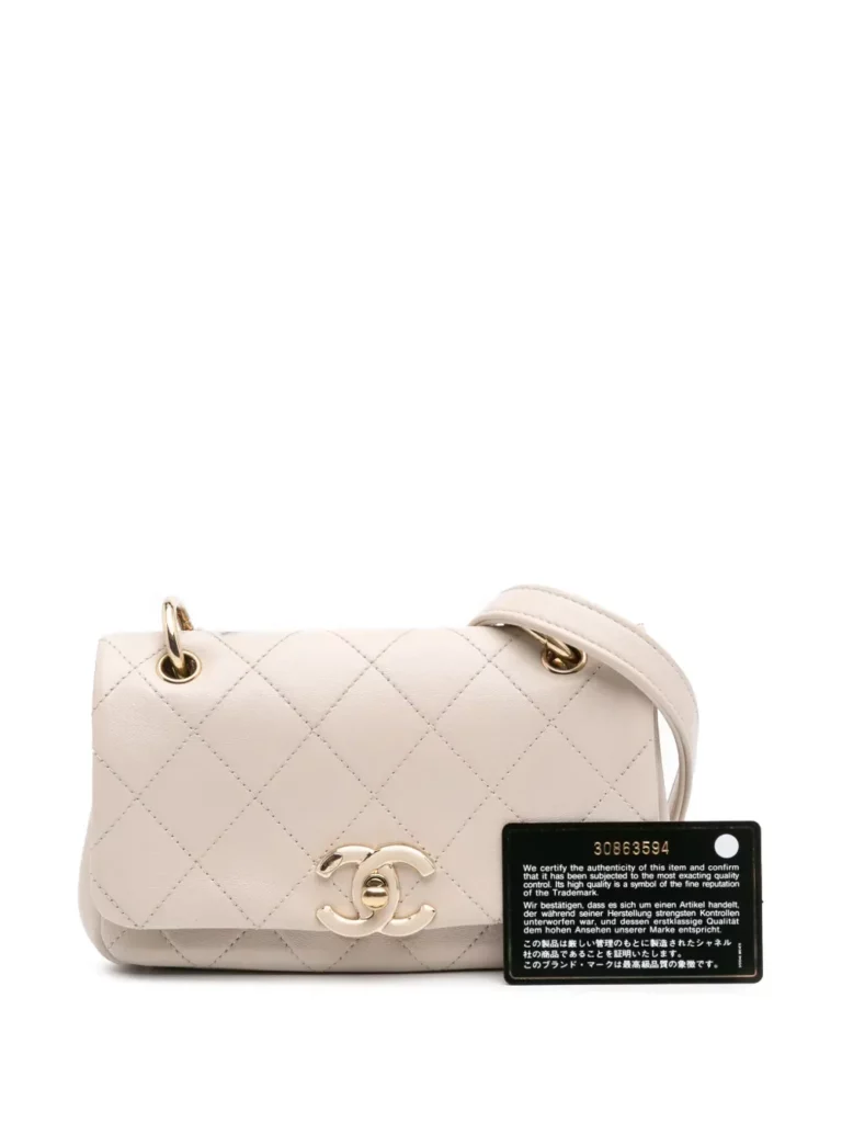 Lambskin Twist Chain Enamel CC Flap Crossbody Bag Full Size Image 7