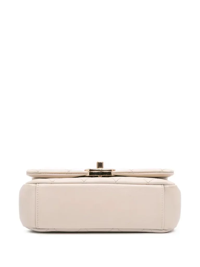 Lambskin Twist Chain Enamel CC Flap Crossbody Bag Full Size Image 4
