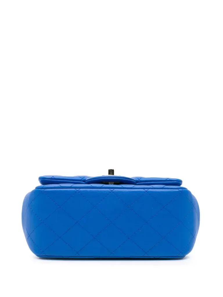 Mini Square Classic Lambskin Single Flap Crossbody Bag Full Size Image 5