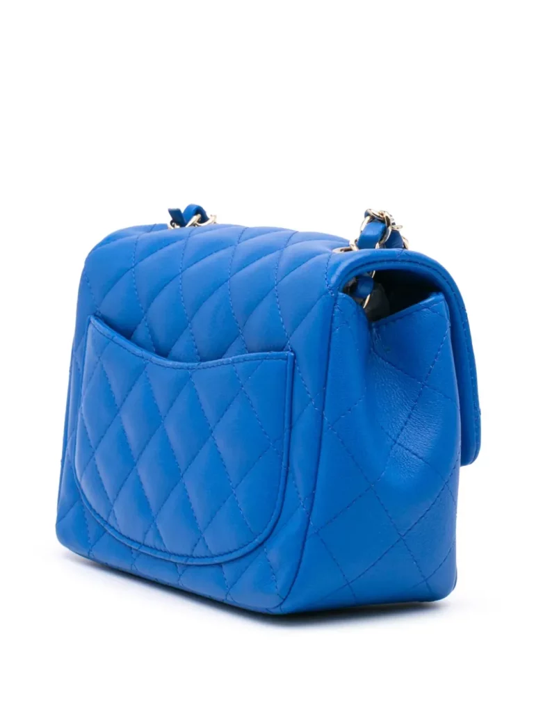 Mini Square Classic Lambskin Single Flap Crossbody Bag Full Size Image 4