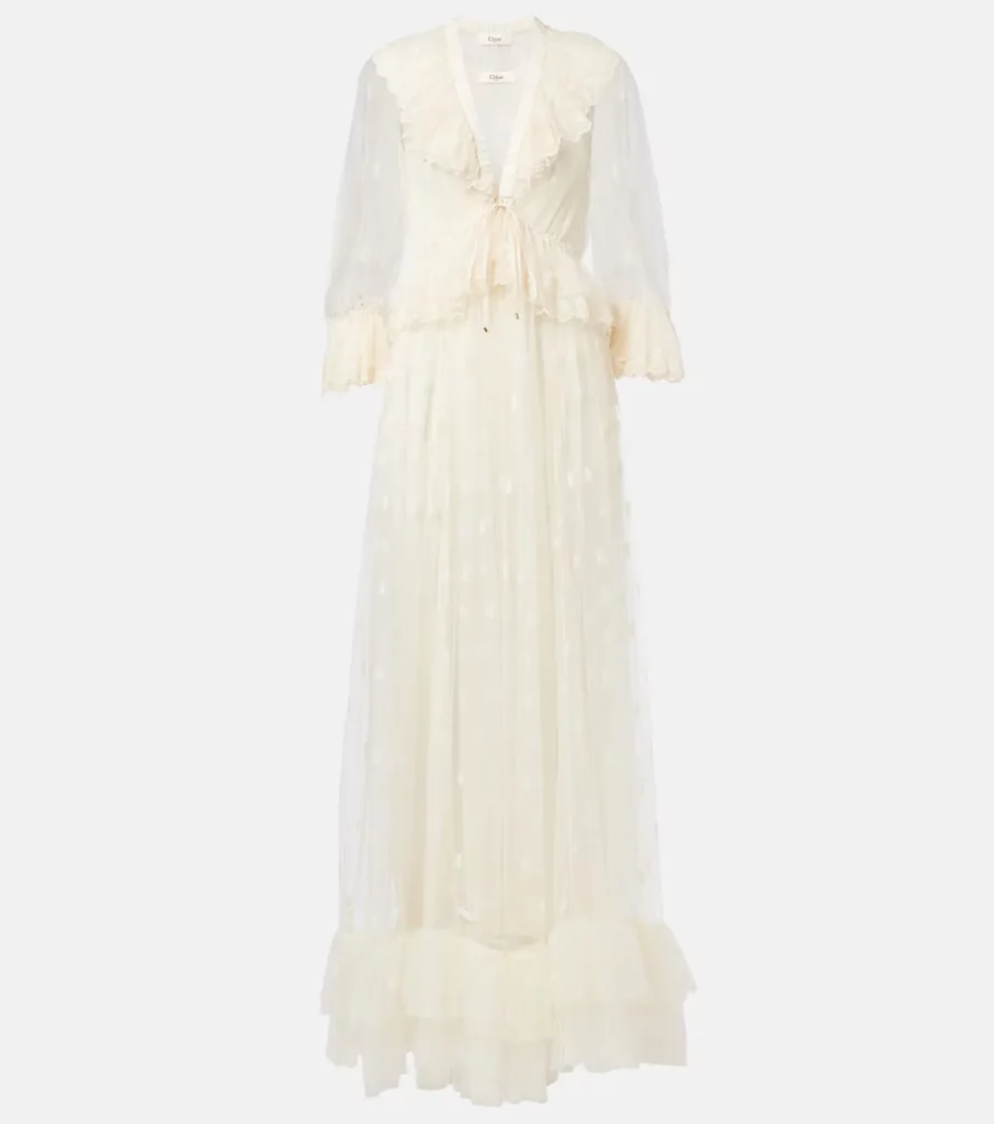 Embroidered Lace Maxi Dress Full Size Image 3