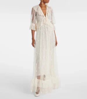 CHLOÉ Embroidered Lace Maxi Dress