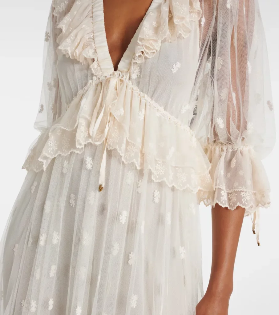 Embroidered Lace Maxi Dress Full Size Image 6
