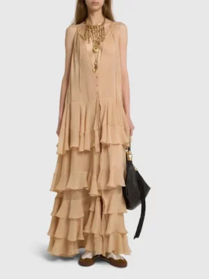 CHLOÉ Silk Georgette Long Dress
