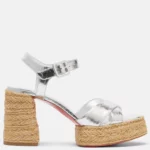 Calakala 85 Metallic Leather Espadrille Sandals Thumbnail 1