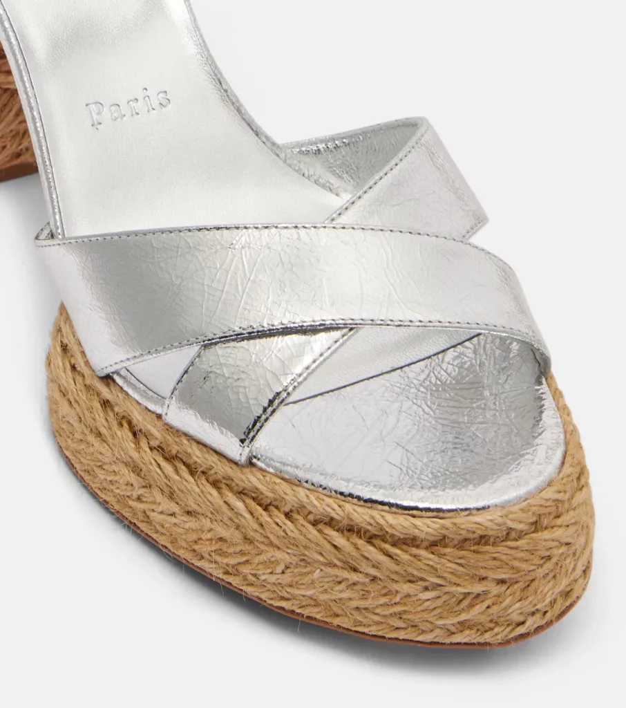 Calakala 85 Metallic Leather Espadrille Sandals Full Size Image 4