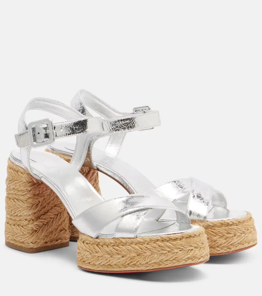 Calakala 85 Metallic Leather Espadrille Sandals Full Size Image 3