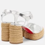 Calakala 85 Metallic Leather Espadrille Sandals Thumbnail 2