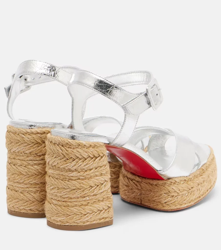 Calakala 85 Metallic Leather Espadrille Sandals Full Size Image 2