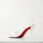 Miss Z 80 Embellished Mesh and Leather Slingback Sandals Thumbnail 4