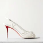 Miss Z 80 Embellished Mesh and Leather Slingback Sandals Thumbnail 1