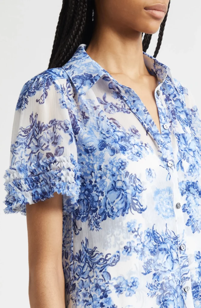 Print Ruffle Minidress Full Size Image 5