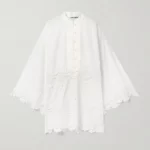 Maria Silk-trimmed Guipure Lace and Cotton Kaftan Thumbnail 3