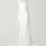 Arlo Open-back Silk Chiffon-trimmed Satin Gown Thumbnail 4