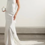 Arlo Open-back Silk Chiffon-trimmed Satin Gown Thumbnail 1