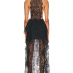 Open Slide Lace Ruffle Gown Thumbnail 3