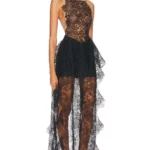 Open Slide Lace Ruffle Gown Thumbnail 2
