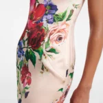 Floral Satin Midi Dress Thumbnail 2