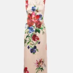 Floral Satin Midi Dress Thumbnail 3
