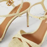 Logo-embellished Raffia Sandals Thumbnail 4