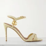 Logo-embellished Raffia Sandals Thumbnail 1