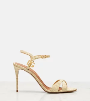 DOLCE & GABBANA Raffia-effect Sandals