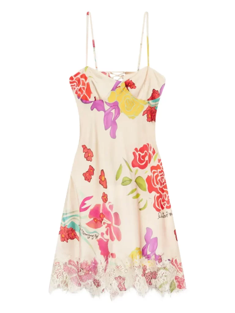 Floral-print Mini Dress Full Size Image 3